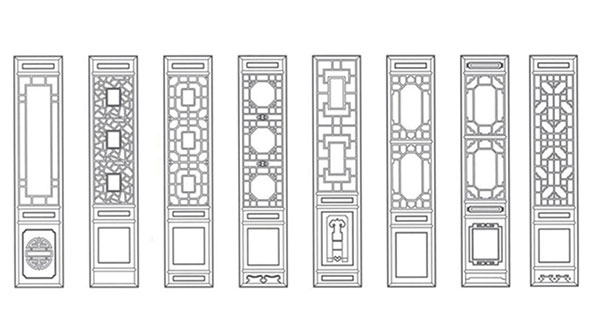 赤坎喜迎门中式花格CAD设计图样式大全